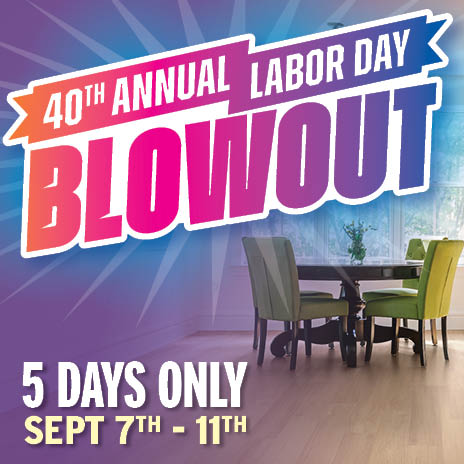 Carpet One 40th Annual Labor Day Blowout Sept 7th - 11th